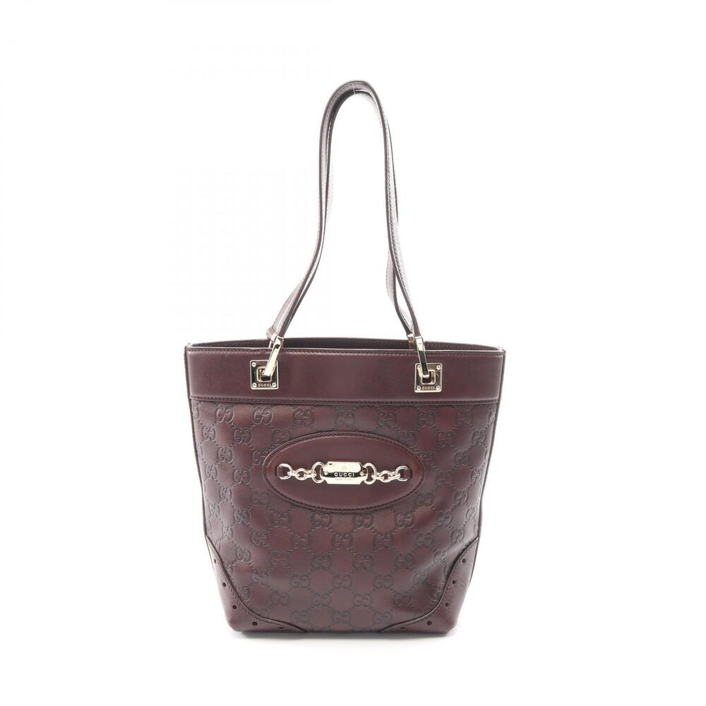 Gucci Guccissima Tote Bag Leather Brown